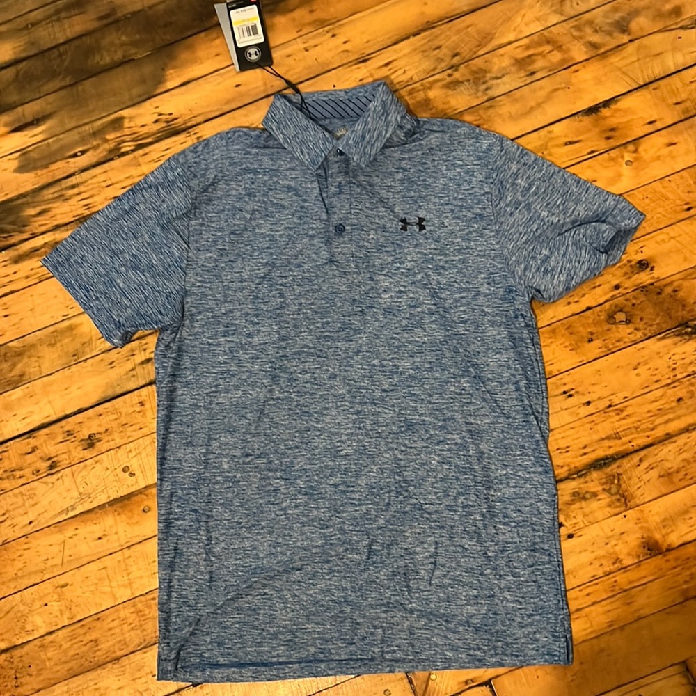 Under Armour Space Dye Blue Polo